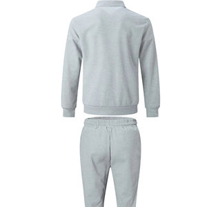Survêtements unisexe 100% coton Sweat à capuche respirant avec impression personnalisée Ensemble de pantalons de survêtement d'hiver solides pour hommes - Product Image 2
