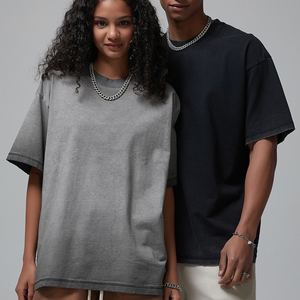 T-shirt vintage 100% coton pour hommes impression personnalisée t-shirt coupe ample grande taille avec classement des bords vente en gros - Product Image 2