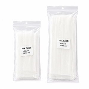 Sacs PVA 55x135mm 55x200mm 50 unités, dissolvant rapidement dans l'eau, pour la pêche à la carpe, sans résidus, accessoires de pêche - Product Image 1
