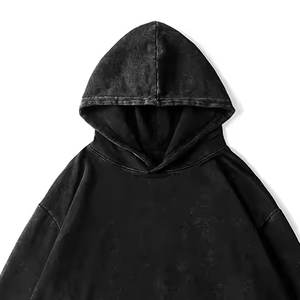 Sweat à capuche pour homme personnalisable, en polaire d'hiver respirant, tendance, délavé à la pierre, effet décoloré par le soleil, uni, décontracté, mode extérieure, teinture unie - Product Image 6