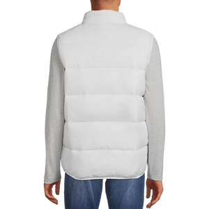 Logotipo personalizado de moda de invierno con cremallera sin mangas de cuello alto acolchado impermeable para hombres y mujeres acolchado Reversible chaleco acolchado - Product Image 3