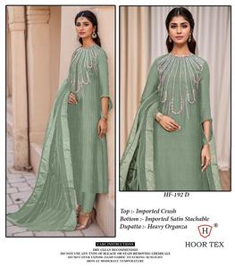 Ropa de boda de diseñador Premium Trending Heavy Crush con bordado Salwar Suit Mujer Fabricante de moda - Product Image 3