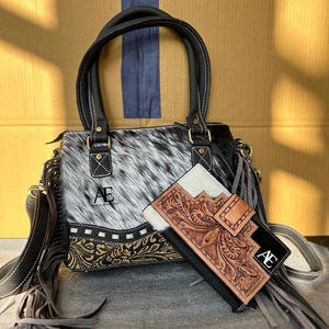 Nuevo bolso de cuero de piel de vaca con estampado en relieve a mano occidental Real para mujer, bolso elegante y bolso de mano de piel con herramientas manuales, conjuntos combinados únicos - Product Image 1