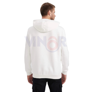 Sudadera personalizable de algodón 100% para hombre, sudaderas con capucha de invierno y logotipo impreso, sudaderas con capucha térmicas de lana sólida - Product Image 2