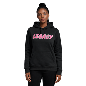 Sweat à capuche Black Legacy, vêtements de sororité grecque, vêtements de sororité universitaire pour femmes, rose et vert, élégant, décontracté, vêtements grecs - Product Image 5