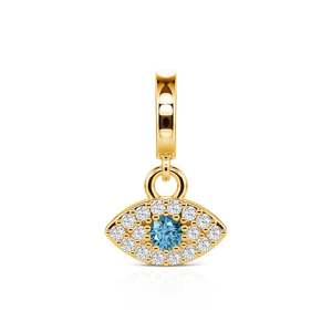 จี้รูปตาปีศาจประดับเพชรซิคอนเคลือบทอง 18K ยี่ห้อ Jeulia รุ่น Move My Way สำหรับงานปาร์ตี้ - Product Image 1