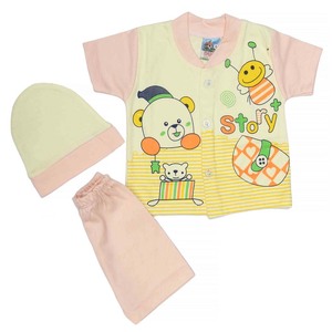 Newborn Boys Suits 3Pcs - Pink-Lemon - Product Image 4