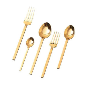 Juego de cubiertos Elegance Gold en acero inoxidable "" Juego de cubiertos de acero inoxidable duradero Cubiertos para uso diario - Product Image 3