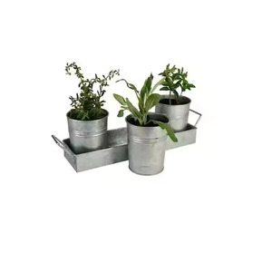Ensemble de 3 plateaux galvanisés pour jardinière - Product Image 2