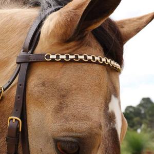 Bride de cheval en cuir véritable Fabricant de bride de cheval en cuir véritable coloré de luxe en Inde - Product Image 6