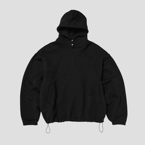 เสื้อฮู้ดโอเวอร์ไซส์สำหรับผู้ชาย, เสื้อครอปโอเวอร์ไซส์โอเวอร์ไซส์ทำจากผ้าฝ้าย100% โอเวอร์ไซส์กระดุมด้านหน้า - Product Image 1