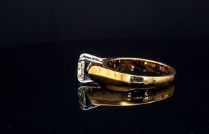 Bague de mariage en diamant taillé radiant personnalisée en gros d'usine 10K 14K 18K or massif solitaire cultivé en laboratoire - Product Image 3