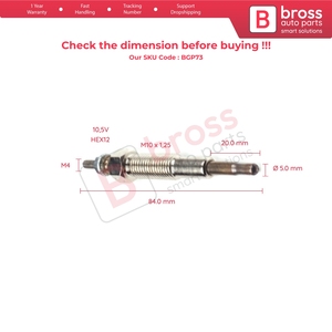 BGP73 1 Pieza de Bujía Incandescente de 10.5 Voltios OK04S18140A para Sportage Besta 626 - Product Image 5