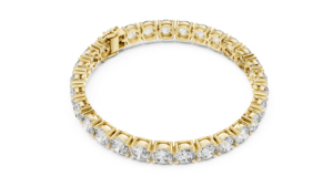 14K <b>White</b> Gold Round Lab-Grown Diamond Everyday Wear <b>Bracelet</b> for Women Minimalist Luxury Certified Elegant Fine Jewellery Gift - Product Image 3