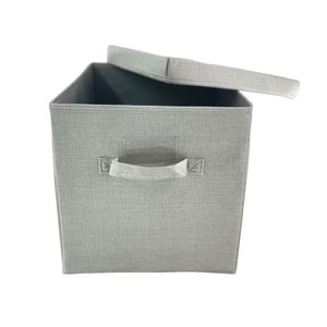 <b>Boxes</b> Fabric <b>Storage</b> Baskets With Rope Handles for Cupboards <b>Shelves</b> Wardrobe Clothes Collapsible Large Fabric <b>Storage</b> Cube - Product Image 4
