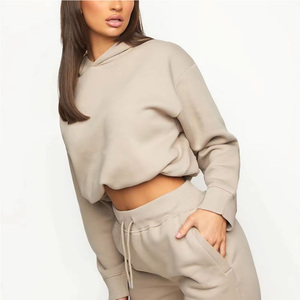 Unisex Vintage Winter Fleece Tracksuit Set 100% Cotton Printed Sweatpants Embroidery <b>Zip</b>-<b>up</b> Hoodie Plus Size Hoodie - Product Image 4