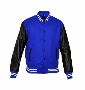 Winter Warm Wool Blend College Baseball <b>Varsity</b> Style Sports <b>Bomber</b> Custom Logo OEM Factory Wholesale Fashion <b>Jacket</b> for <b>Men</b> - Product Image 1