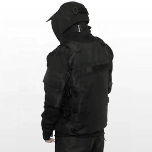 Techwear Hooded <b>Jacket</b> Wear Spring and Autumn Trend Brand Black Couple Tops <b>Men</b> Leather Waterproof Outdoor Cyber Ninja <b>Jackets</b> - Product Image 6