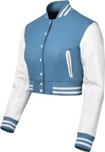 Chaqueta Varsity de Béisbol Personalizada para Mujer, Diseño de Punto de Algodón Transpirable, Fabricante OEM - Product Image 4