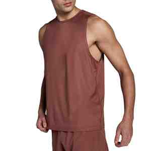 Camiseta Deportiva para Hombre, Personalizada, de Malla de Algodón, Tejido Sólido, Ecológica, de Secado Rápido, con Logotipo Personalizado, para Fisicoculturismo - Product Image 1