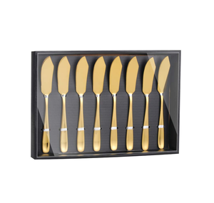 Butter Knife Brass Butter Knives Decoration PVD Long Handle Black Gifts Packing <b>Box</b> Manufacture Wholesale Supplier - Product Image 3