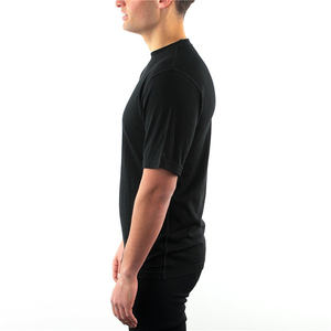 Camiseta ligera de lana merino para hombre, camisetas de lana merino en blanco, Camiseta de cuello redondo para hombre - Product Image 5