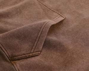 Sudadera con capucha lavada de mezcla de algodón básica de alta calidad al por mayor para hombres sudaderas con capucha casuales cómodas y relajadas para ropa de invierno - Product Image 3