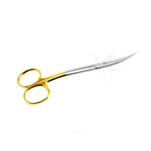 Ciseaux dentaires professionnels à double courbure, finition semi-or, acier inoxydable, ensemble d'instruments de coupe de précision manuels, CHIRURGICAL - Product Image 5