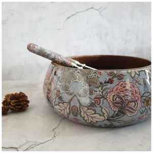 Elegante Tazón de Madera Ecológico Accica, Obra de Arte Esmaltada Hecha a Mano, Apto para Lavavajillas, Ligero, Plato Decorativo para Servir - Product Image 3