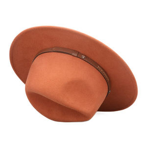 Chapeaux en feutre à large bord plat et dur pour femmes 100% laine élégante vintage faite à la main personnalisée en gros - Product Image 3