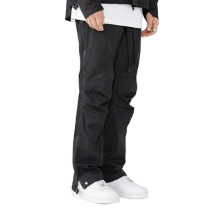 Pantalon évasé pour hommes personnalisé prix de gros polaire doublé pierre délavé unisexe pantalon de survêtement légèrement évasé pantalon pour hommes - Product Image 4