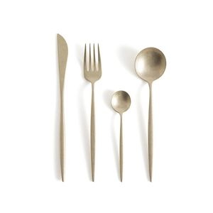 Juego de cubiertos de metal de acero de diseño minimalista adecuado para uso comercial por planificadores de eventos de catering y Chefs caseros por igual - Product Image 3