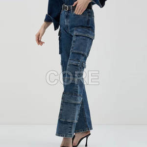 Gran oferta de pantalones vaqueros Cargo con múltiples bolsillos para mujer, pantalones vaqueros Cargo con múltiples bolsillos para mujer, nuevo estilo 2025 - Product Image 2