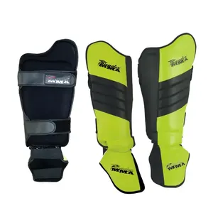 Protèges-tibias en cuir PU de style professionnel unisexe sur mesure pour les arts martiaux, la boxe, le MMA, le Muay Thai, l'entraînement pour les professionnels - Product Image 1