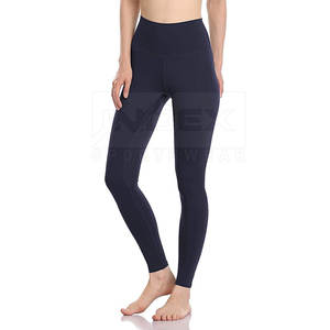 Leggings de Yoga de fitness de patrón sólido para mujer con logotipo personalizado Cierre de cintura elástica Precio razonable Servicio OEM disponible - Product Image 6