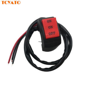 TCYATO 22mm 오토바이 핸들바용 LED 헤드라이트 스위치 상향등/하향등 3선 점화 버튼 주행등 스위치 - Product Image 1