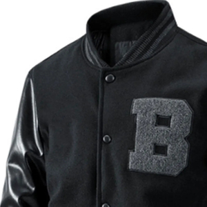 Custom Logo Stand Front Print Baseball Letterman Jacket for Men Fall Winter Waterproof Breathable <b>Wool</b> Leather Customizable - Product Image 6