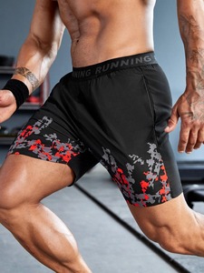 Short de jogging de fitness sportif pour hommes couleur unie 100% coton à la mode vêtements d'été vêtements teints en couleur unie - Product Image 6