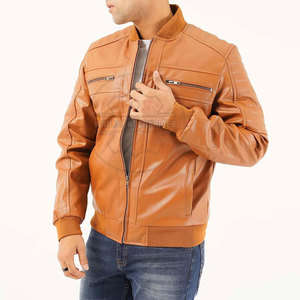 Chaqueta Bomber de piel de vaca personalizada de estilo callejero para hombre, impermeable, servicio OEM, mejor precio, venta al por mayor, MOQ bajo de invierno - Product Image 4