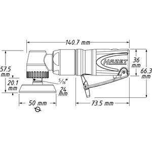 Polisseuse pneumatique miniature Hazet pour applications de ponçage de précision - Product Image 2