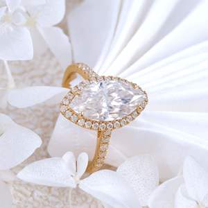 Marquesa corte diamante anillo de boda joyería - Product Image 1