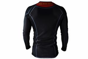 Rash Guard BJJ Tissu Personnalisé Conception Gratuite À Manches Longues UPF50 + Respirant À Séchage Rapide Polyester En Gros Unisexe Transfert De Chaleur - Product Image 3