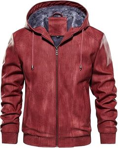 Chaqueta de Cuero con Capucha y Cremallera para Motocicleta, Gruesa, Informal, Versátil, Transpirable, para Hombre, de Invierno, de Alta Calidad GLOBAL EDGE - Product Image 1