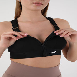 Soutien-gorge de sport grande taille pour filles, idéal pour la course et la gym - Respirant, compression, logo frontal, maintien élevé, écologique, séchage rapide - Product Image 1
