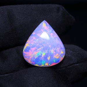 Gema de Ópalo Natural en Forma de Lágrima Cabujón 7.75 CT de Alta Calidad, Ópalo Welo Etíope Brillante en Forma de Pera con Juego de Color - Product Image 1