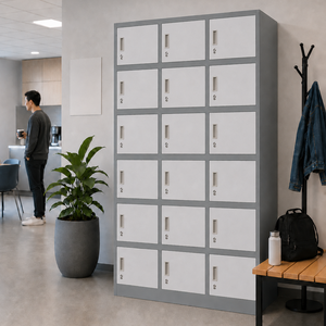Casier en acier pour vestiaire de salle de sport, casier à effets personnels avec cadenas, casier métallique pour vêtements de personnel et ouvriers de bureau, casier vestiaire fitness - Product Image 1