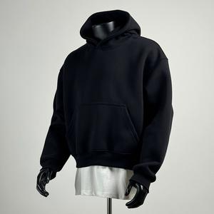 Boxy Cropped Sweat à capuche surdimensionné-Pull en éponge française 100 coton lourd pour homme Look Streetwear élégant - Product Image 5