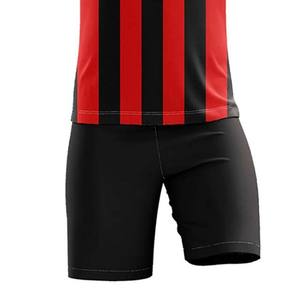 Sublimated Men's Sportswear Cheap Price Red and Black <b>Color</b> With <b>Number</b> and Name Print Soccer Uniform Polyester Sportswear <b>Adult</b> - Product Image 6