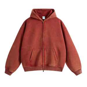 Sweats à capuche entièrement personnalisés, délavés au soleil, 500 g/m², 450 g/m², 100 % coton molletonné, lourd, délavé à l'acide, unisexe, hiver, haute qualité - Product Image 1