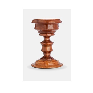 Candelabros de pilar de madera de mango tallados a mano para el hogar, sala de estar, cocina para decoraciones navideñas - Product Image 6